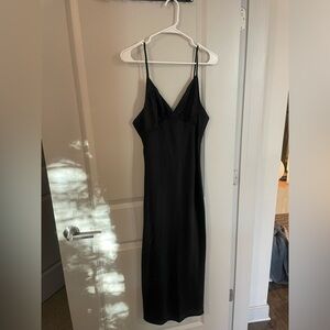 Abercrombie black satin dress